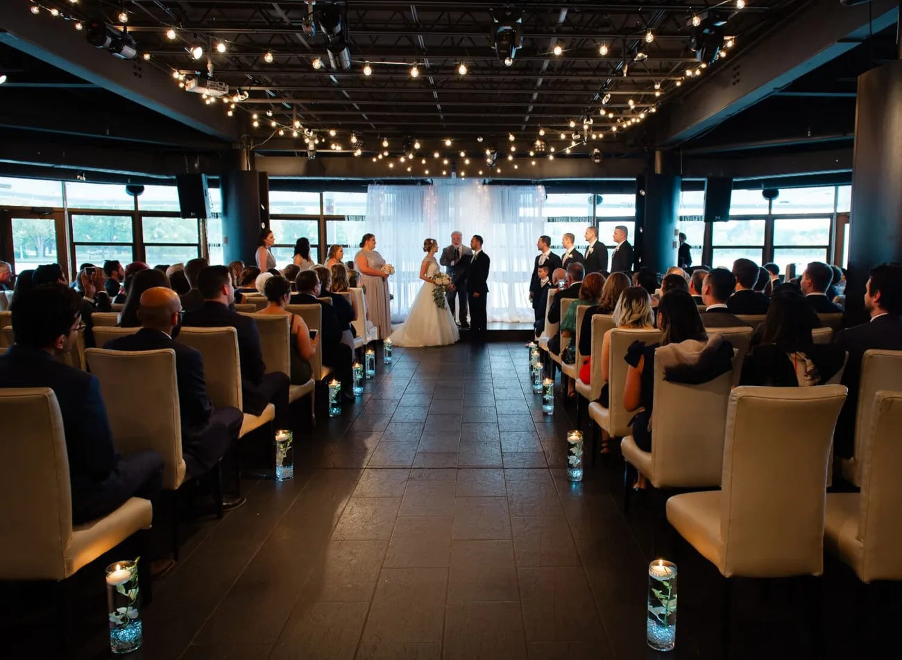 A wedding ceremony at Lago on Dow's Lake