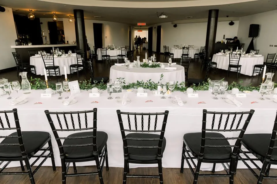 Lago's Vista Room on the second floor with floor-to-ceiling lake views